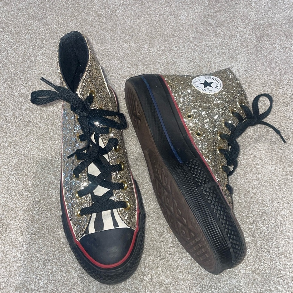 Converse Glitter Gold High-Top Sneakers